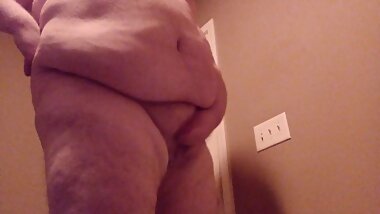 Fat man can't hold it anymore and has to pee