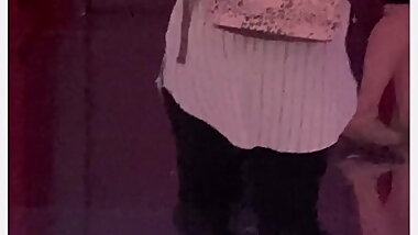 Black girl with fat ass playing the gloryhole game