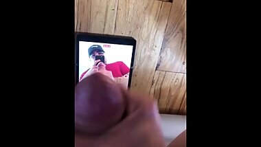 Big Dick Latino Solo Masturbation with Massive Cumshot pt 2 Top View