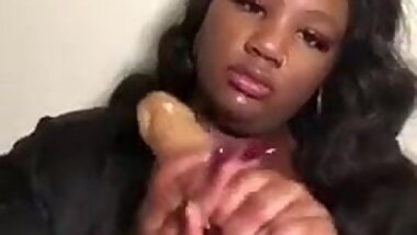 Black BBW & Her Dildo