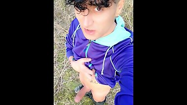 Cumshot without touching cock through cum - throbbing cock