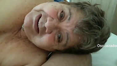 81YO GRANDMA LOUISE SUCKING GRANDSON'S COCK. BBW GRANNY