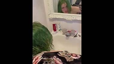 goth slut fucks in the bathroom