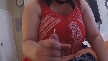 Fat Chick going round 2 sucking my cock and cumshot