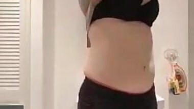 Bathroom strip tease