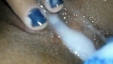 Close-up of Indian Sexy baby with Cum Load on Juicy Pussy