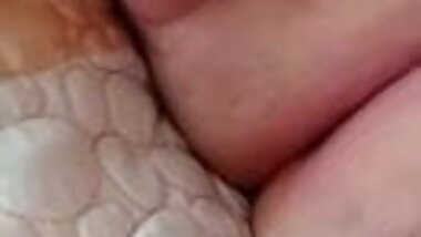 My girlfriend fucks her plump pussy