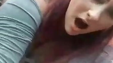 Chubby slut fucked outdoors