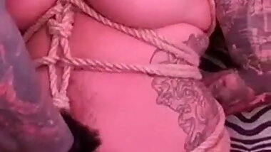 MISTRESS RAYNE TEASES BBW SLUT RIO WITH HER WAND