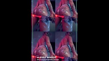 Glitter ass twerk fuck machine dance
